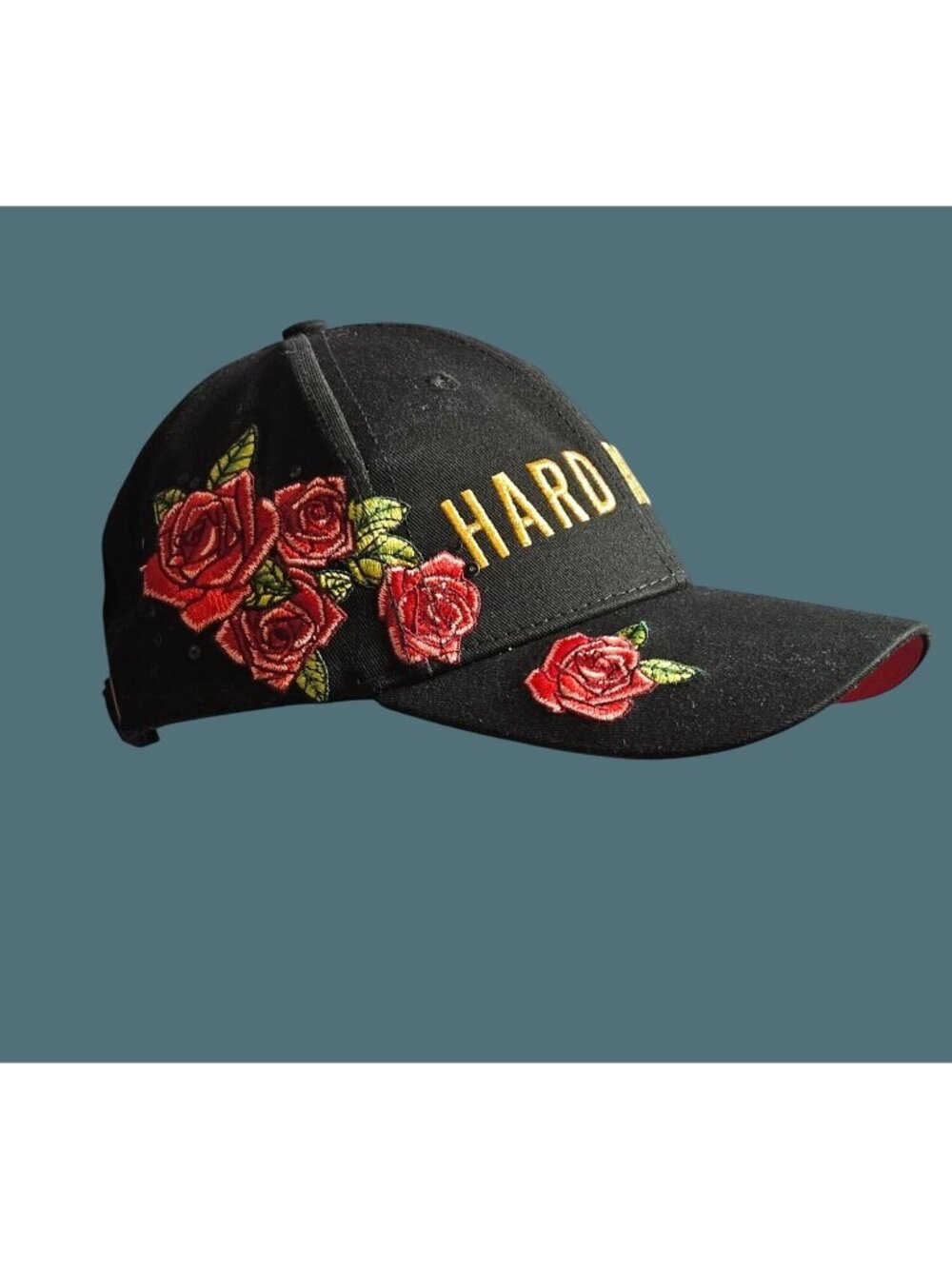 Hard Rock Washington D.C Embroidered Floral Rose Black Adjustable Cotton Cap/Hat - Picture 3 of 8